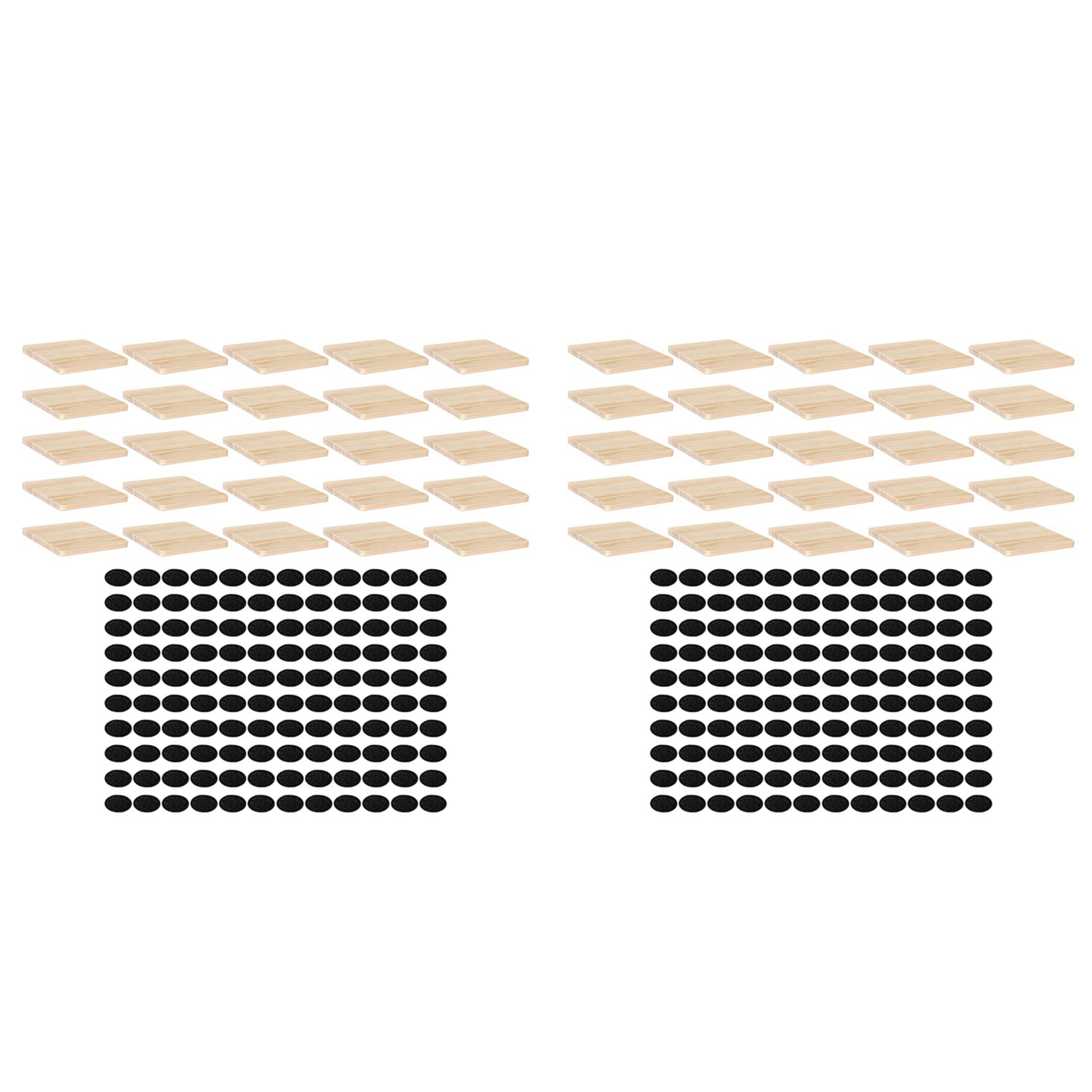 50 Pack Unfinished Wood Coasters, 4 Inch Blank Wooden Coasters Crafts