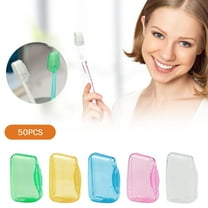 Travel Bottles & Containers 50 PCS Toothbrush Covers Travel Toothbrush Covers Caps for Home and Outdoor Toothbrush Protector for Family Toothbrush Head Holder Cover