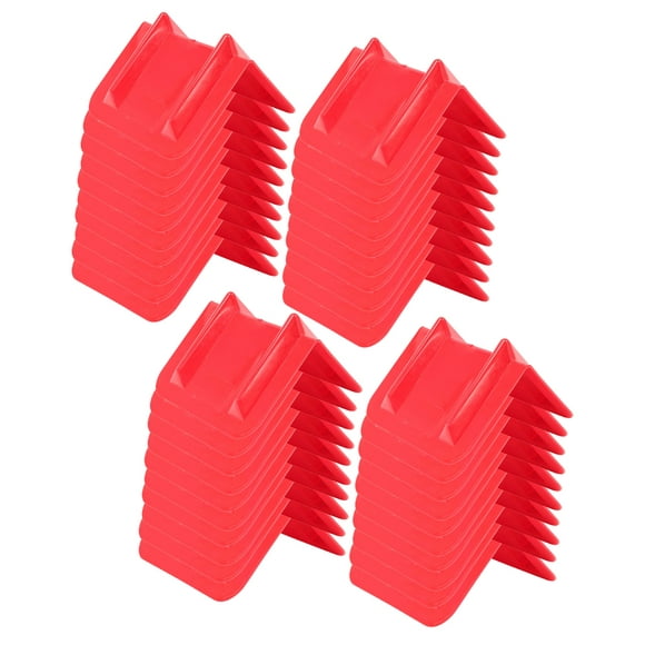 (50 Pack) V Edge Protectors Flatbed, 8" x 12", Red | Vee Shaped Plastics Corner Protectors for Cargo Loads | Tie Down Strap Guard for Winch, Ratchet Straps on Flatbed Truck Trailers