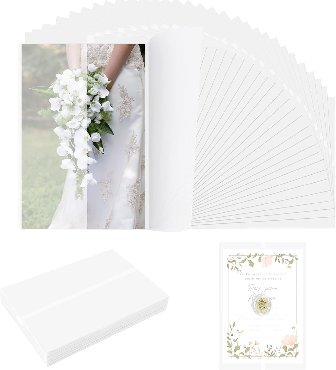 plastic greeting card sleeves Blue Summit Supplies Baseball Sleeves, 900 Pockets, Binder Sheets for Protecting Business Cards, Collector Card Sleeves, 100 Pack 1.6 mil Fits a single small Museo envelope (4 11/16 x 6 1/8) and card 50 Pack Greeting Card Blister