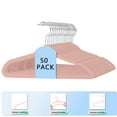 thumbnail image 1 of Velvet Kids Hangers 50 Pack，Pink Toddler Hangers with Notches，11“ Ultra Thin Durable Child Hangers, 1 of 6