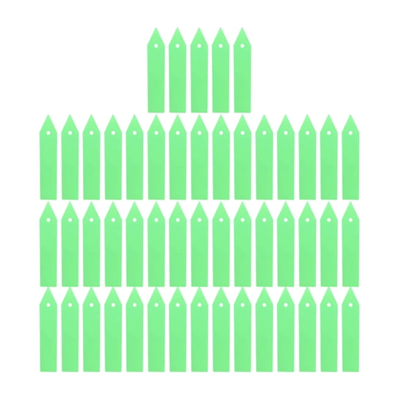 50-Pack Vibrant Waterproof Plant Labels, Reusable 4-Inch Plastic Garden Markers for Seedlings, Vegetables, and Flowers, Easy-to-Write Nursery Tags Green