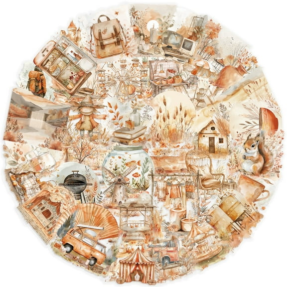 50-Pack Watercolor Clip Art Pet Stickers, Waterproof Journaling Decals For Notebook Water Bottle Cross-Border Crafts, 50 Unique Hand-Drawn Cute Animal House Designs For Hand