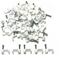 50Pack White 10mm Plastic Cable Ties with Clips for Electrical