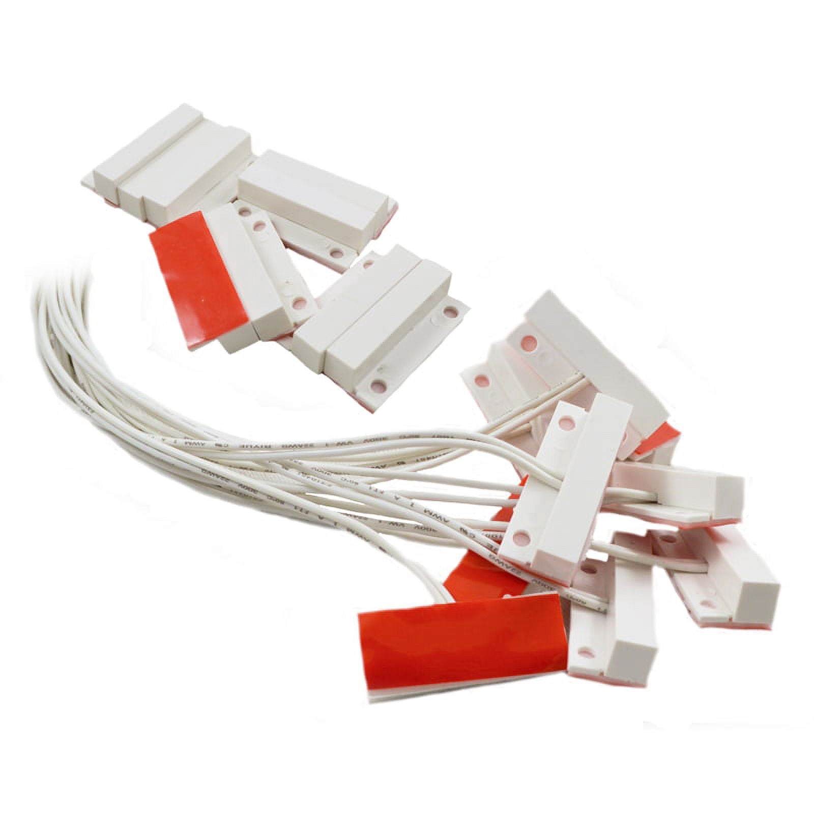 Window Switch Sensor 50 Pack White Door Window Security Alarm Contact Surface Reed Home ...