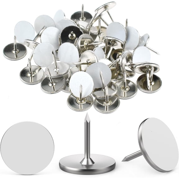 50 Pack White Reflective Trail Marking Tacks, 11mm Reflective Glow Tacks, Hunting Reflector Tacks for Hunting Hiking Camping Tree Stand