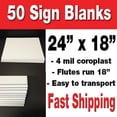thumbnail image 1 of 50 Pack of 18x24 Blank Corrugated Plastic Signs, 1 of 2