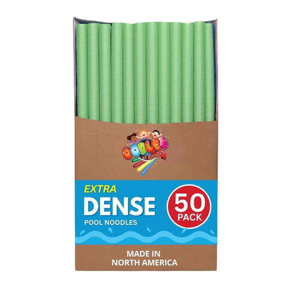 Oodles of Noodles Deluxe Rainbow Swimming Pool Noodles Foam- Pack of 50 - approx. 48 inch x 2.5 inch Multi-Purpose Foam Tubes, Pool Floats for Water Fun, Exercise, Crafts, Padding, Insulation & More