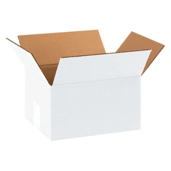 - 50 Pack of 8x6x4” White Corrugated Cardboard Packing Shipping Mailing Moving Carton Boxes Cube