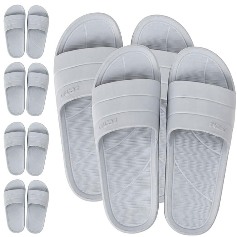 Gray and White Slide Sandals White and Gray Hearts Slide Sandals | Deco Slides main image 2