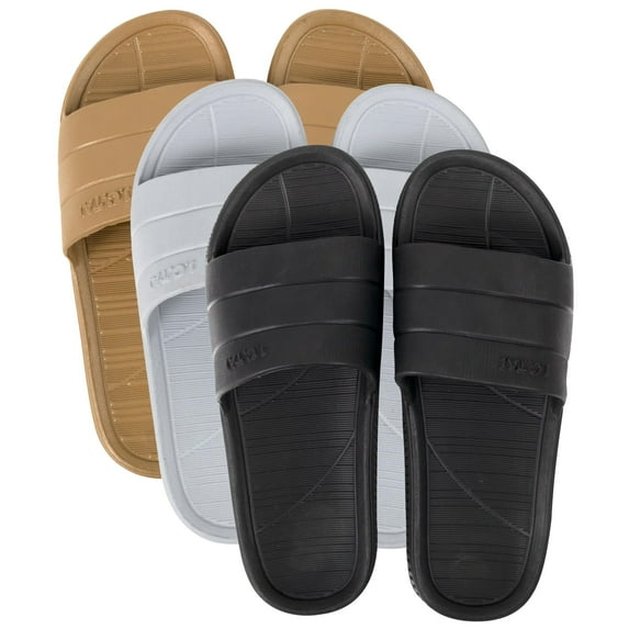 50 Pack of Bulk Wholesale Waterproof Flip Flop Slides Sandals for Women, Weddings, House Guests, Indoor and Backyard Outdoor in Assorted Pack