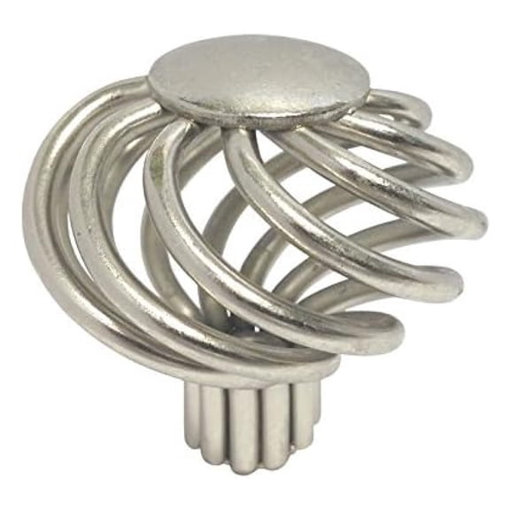 50 Pack or Brushed Cage Birdcage Nest 1-3/8" (35mm) Diameter Kitchen Cabinet Pull Knob 1318-35