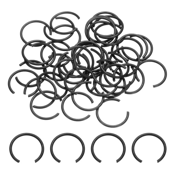 50 Pack18mmRound Wire C-Clips, InternalRetainingRingCirclip, Black