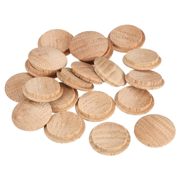 50 Packs 0.98 x 1.18 Inch Wood Hole Plugs, Wood Pocket Button Plug for Chair Woodworking