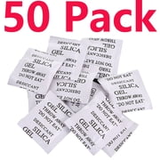 50 Packs 2g Silica Gel Desiccant   Dehumidifier Packets for Electronics, Jewelry, Books, Cameras   Reusable Dry Pouch for Storage