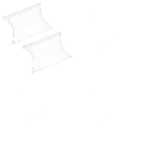 50 Packs 3.5x2.5x1 Clear Plastic Pillow Favor Box Treat Gift Box for Wedding Party Mother's Day Father's Day Gift Packaging