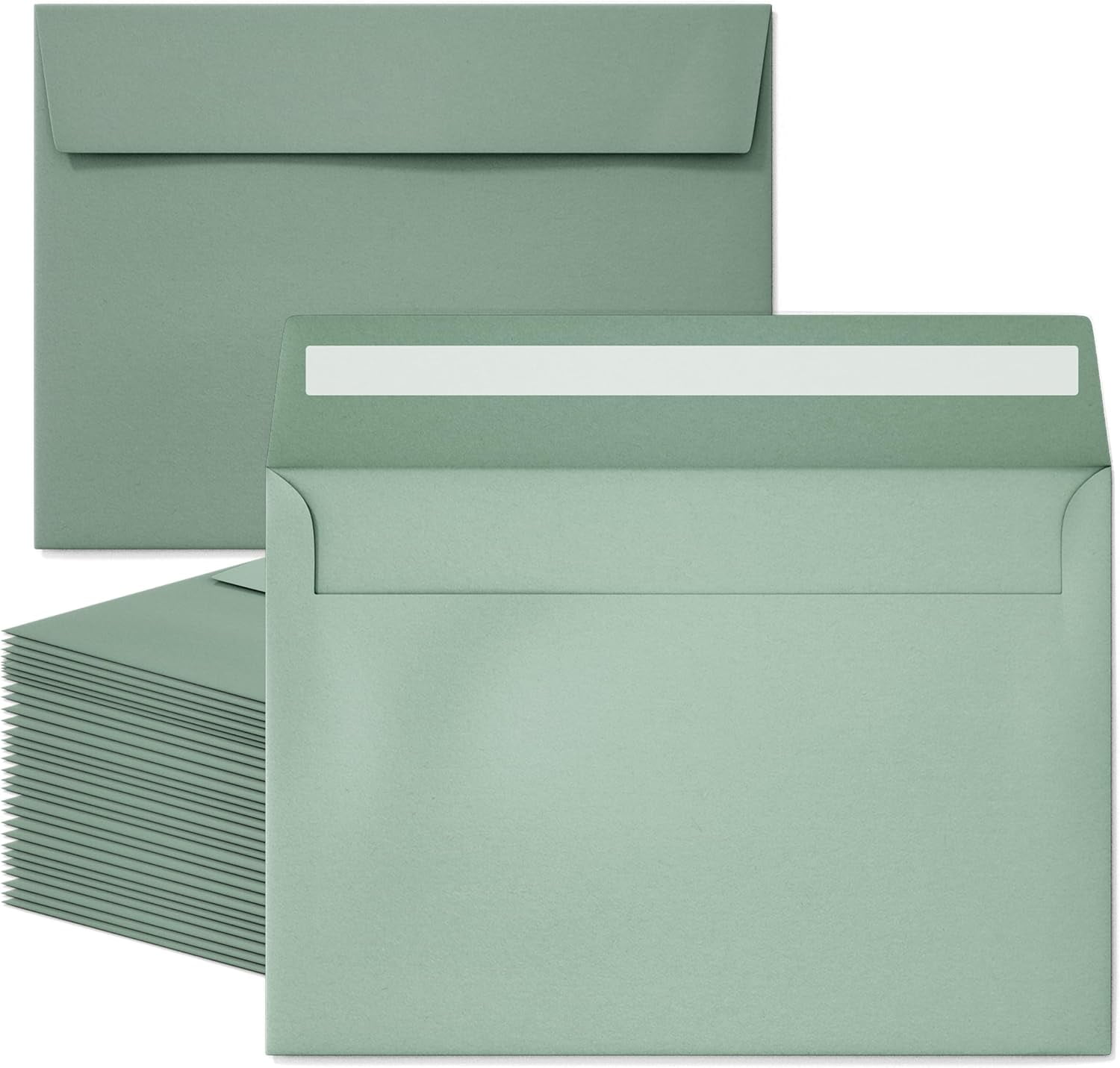 50 Packs 5x7 Envelopes, Sage Green 5x7 Envelopes for Invitations ...