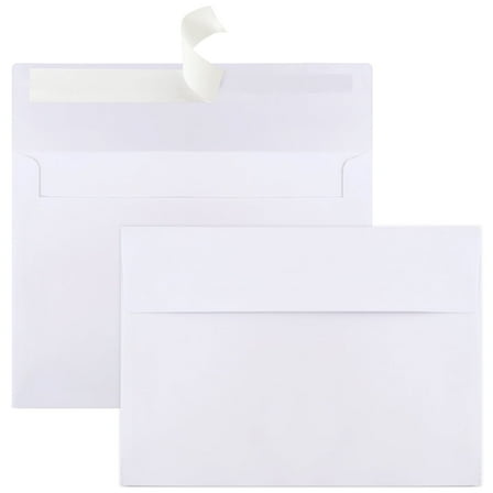50 Packs 5x7 Envelopes, White A7 Envelopes, 5x7 Envelopes for Invitations, Printable Invitation Envelopes, Envelopes Self Seal for Weddings, Invitations, Photos, Postcards, Greeting Cards, Mailing