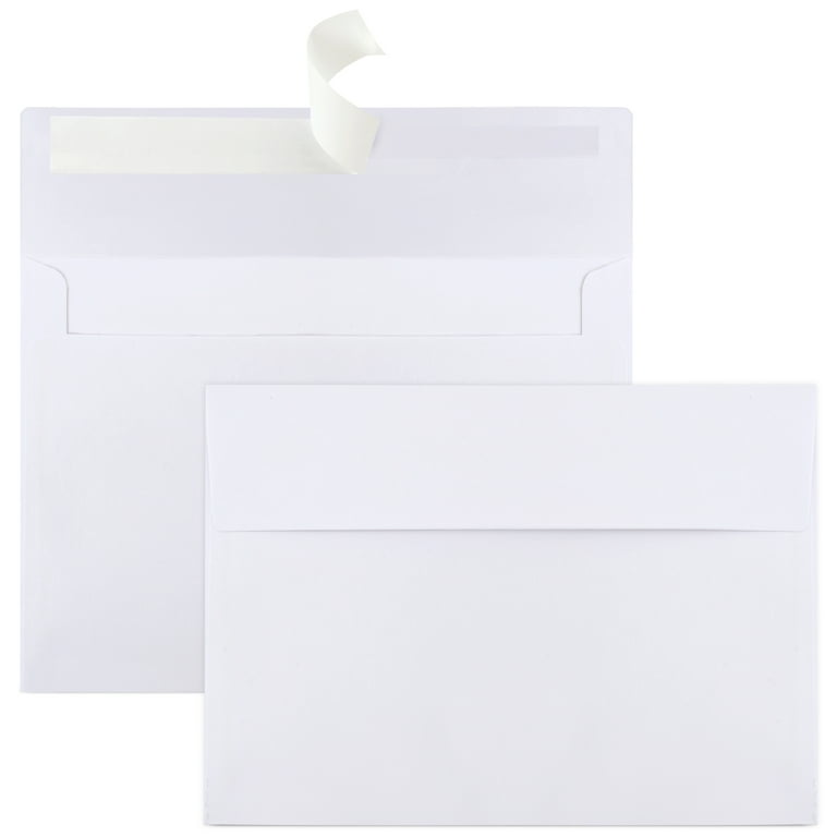 5 x 7 White Silk Card Blanks with Envelopes
