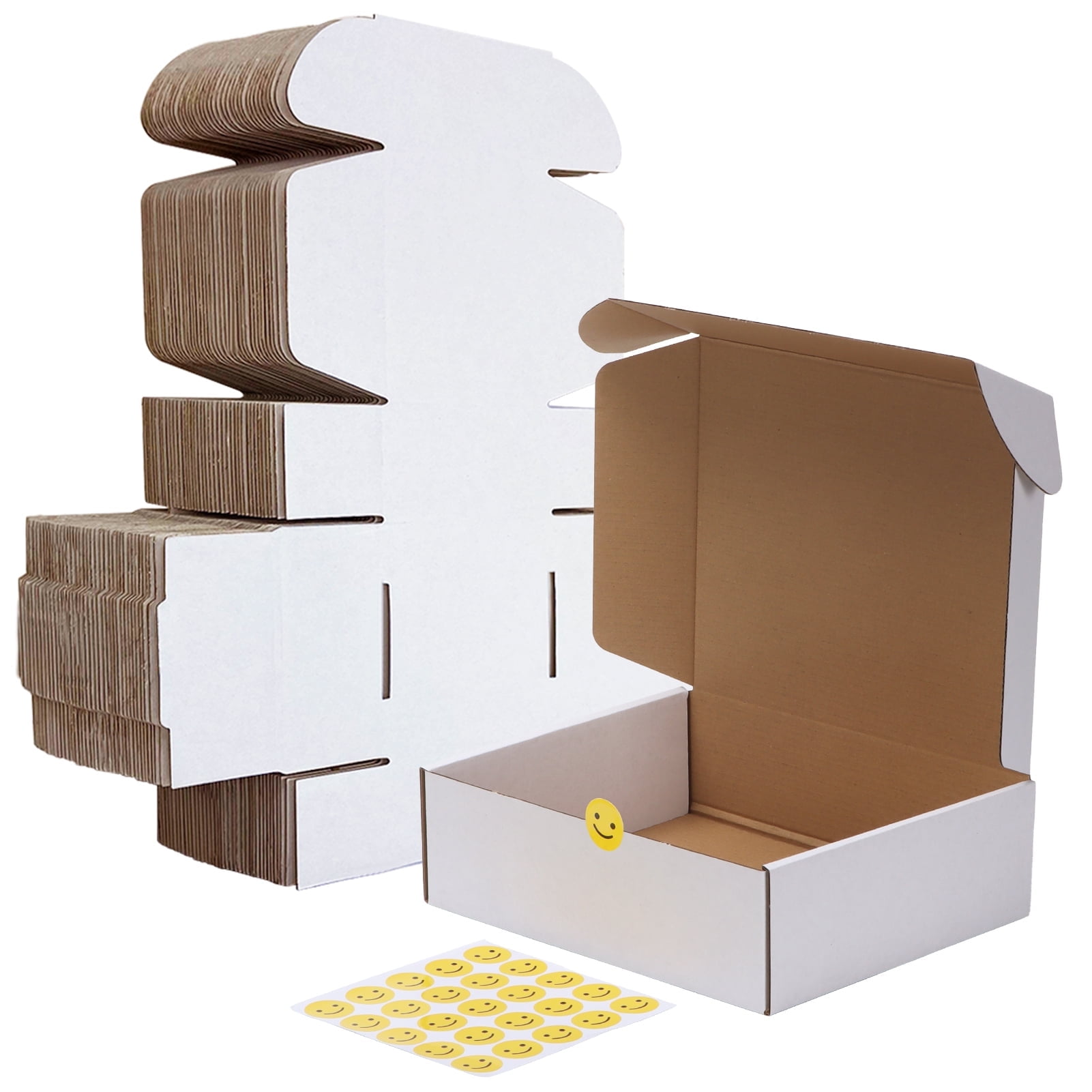 50 Packs 6x4x1 Shipping Boxes, Gift Cardboard Boxes for Shipping Small Business Party, White