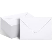 50 Packs of A7 Envelopes for Invitation, White 5x7 Envelopes with V Flap, Great for Graduation, Invitation, Baby Shower, Wedding and RSVP Cards White