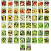 50 Packs Assorted Heirloom Vegetable Seeds 30+ Varieties All Seeds Are Heirloom & Non-GMO