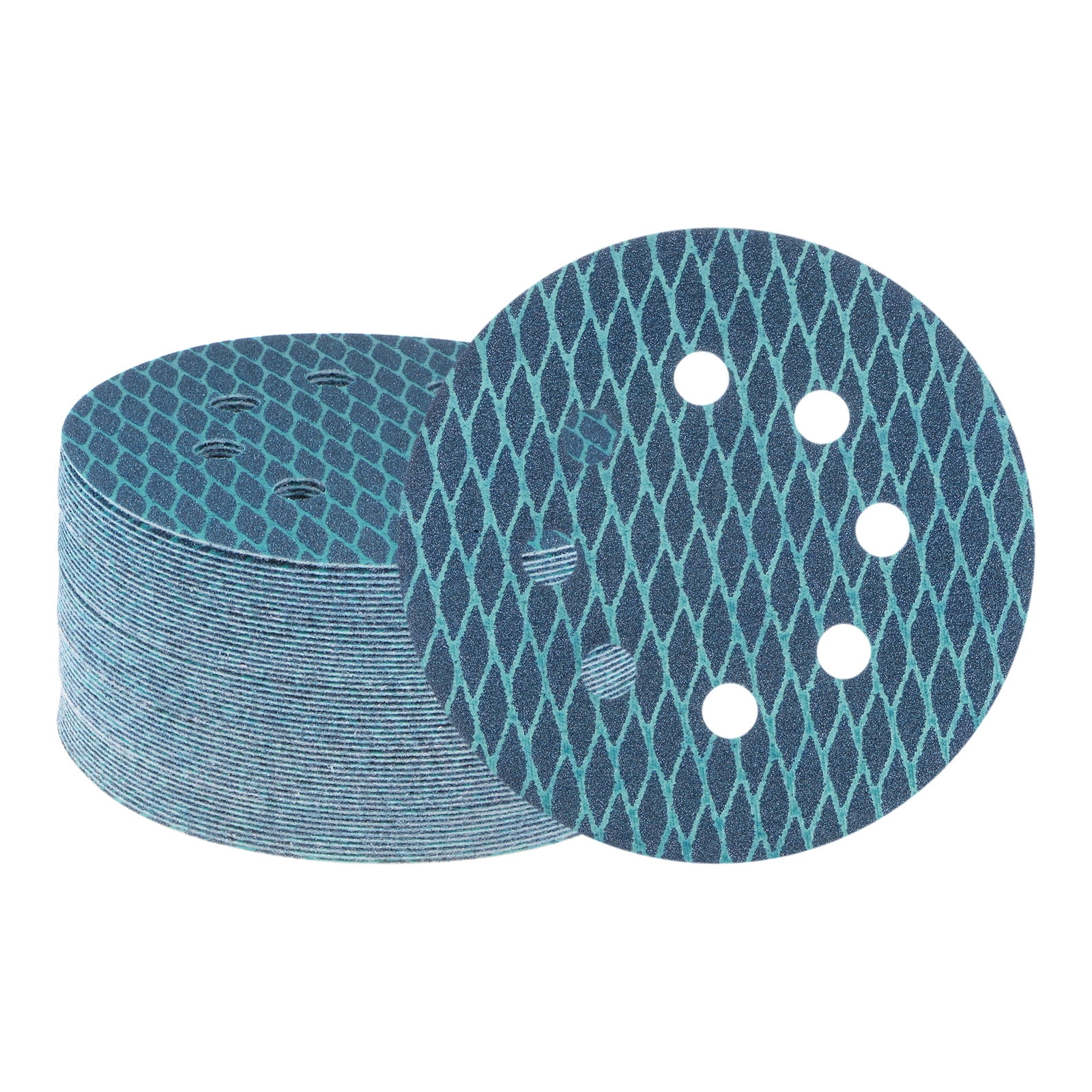 50 Packs Diamond Shape Sanding Discs 5 Inch 100 Grit Hook and Loop Blue ...