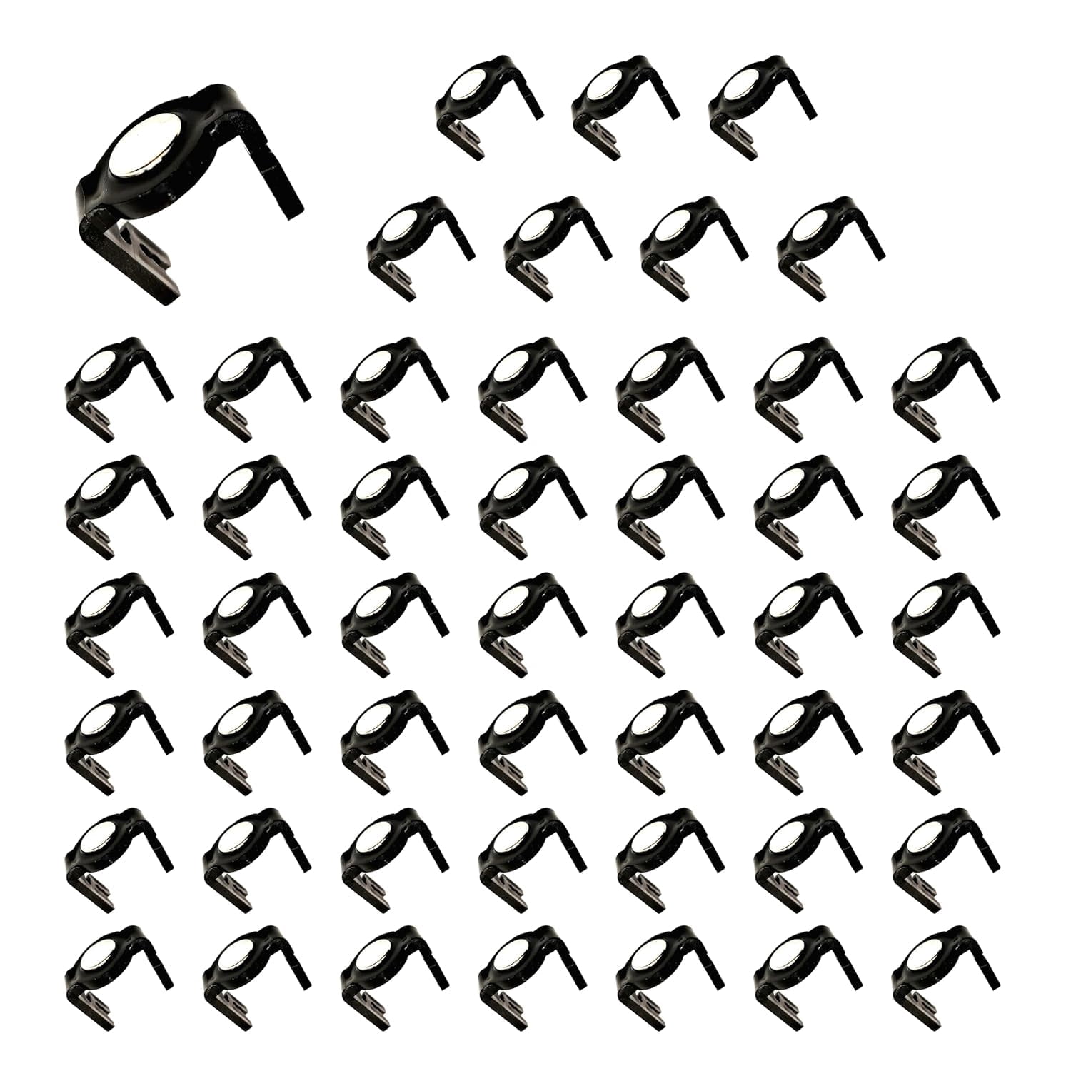 50 Packs Heavy Duty Light Clips,Extra Strong Magnetic Christmas Light Clips, Holiday Lighting Magnet for C9, C7 Sockets，Patio Lighting, Christmas Tree (50, Black)