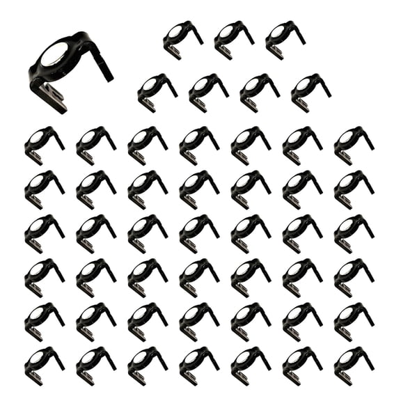 50 Packs Heavy Duty Light Clips,Extra Strong Magnetic Christmas Light Clips, Holiday Lighting Magnet for C9, C7 SocketsPatio Lighting, Christmas Tree (50, Black)