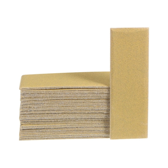 50 Packs Micro Detail Sander Paper 150 Grit 3.5 x 1.2 Inch Finger Sander Sandpapers Hook Loop Back Works