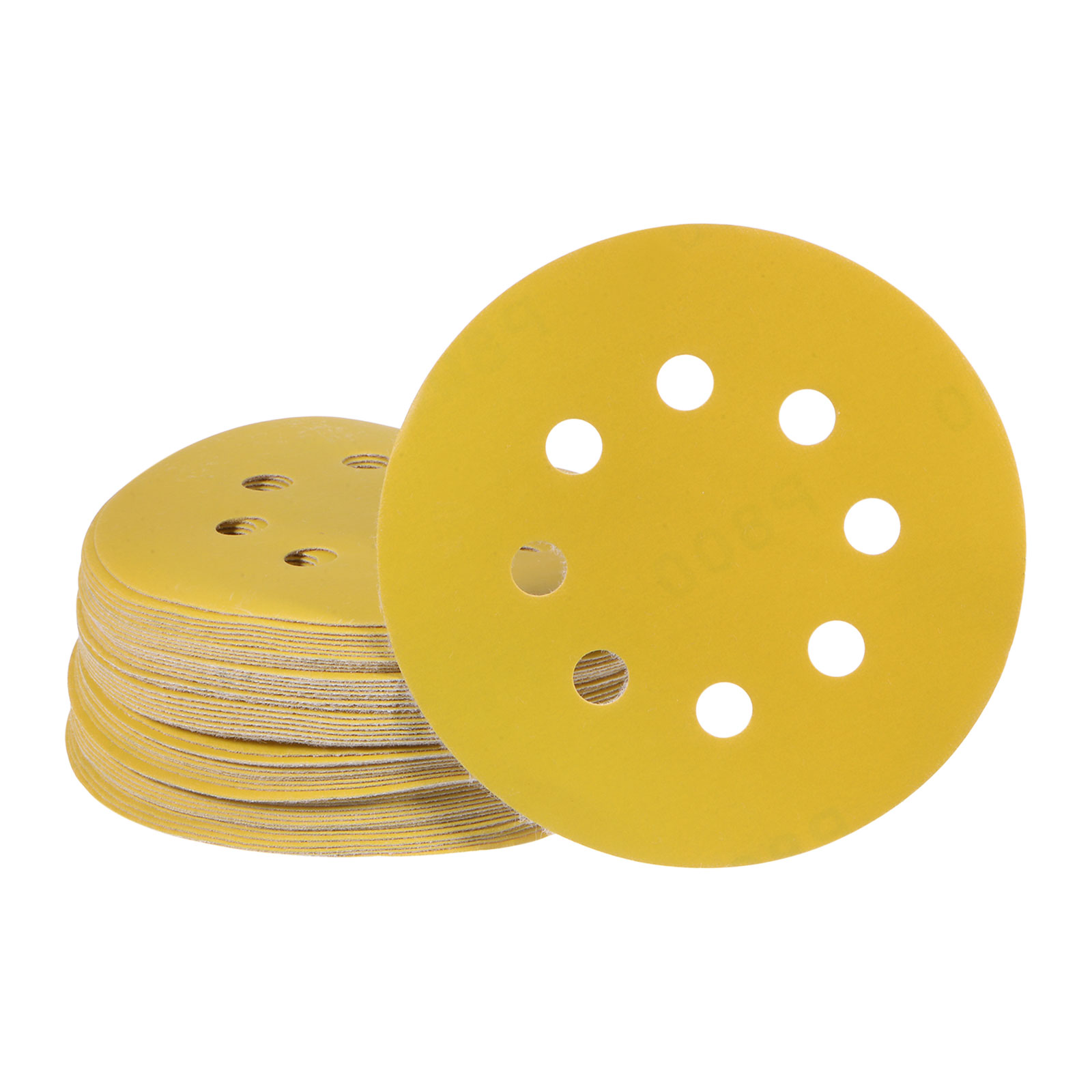 50 Packs Yellow Sanding Discs 5 Inch 800 Grits Hook and Loop Sandpapers ...