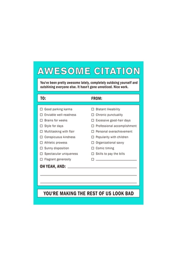 50-Page Gratitude Checklist Notepad | Memo Pad for Work Praise & Emotion Tracking