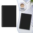 thumbnail image 1 of 50 Pages Wide Ruled Spiral Notebook, A5 Portable Lined Spiral Journal Notebook,Cute Notebooks, Practical Study Writing Supplies Classroom Must Haves Eacher Supplies for Office Black, 1 of 8