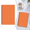 thumbnail image 1 of 50 Pages Wide Ruled Spiral Notebook, A5 Portable Lined Spiral Journal Notebook,Cute Notebooks, Practical Study Writing Supplies Classroom Must Haves Eacher Supplies for Office Orange, 1 of 9
