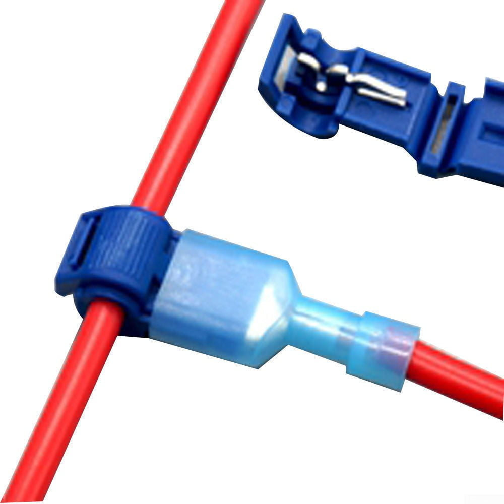 50 Pair Blue Electric Cable Connector Quick Splice Lock Wire Terminal Clip Crimp