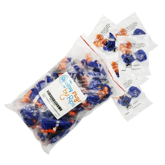 50 Pair Corded Ear Plugs for Noise Protection Reusable Silicone for