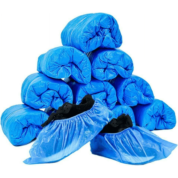 50 Pairs Blue Disposable Shoe Covers, Non-Slip Boot Covers for Home, Hospital, Laboratory, Construction, Guest Use, Dust-Proof Protection by Goohae, Blue One Size