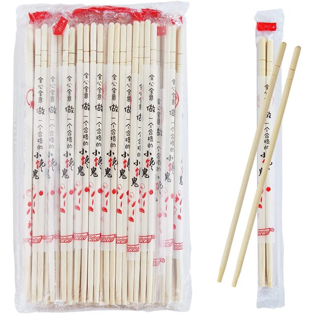 50 Pairs Disposable Chopsticks,Individually Packaged Bamboo Chopsticks