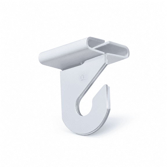 50 Pairs High Strength Aluminum Drop Ceiling T-Bar Hooks, White Enamel Finish