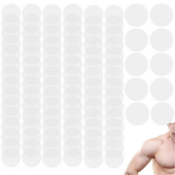 50 Pairs Men's Nipple Covers, Defense Men's Nipple Tape, Running Hide Nipple Cover Men, Anti Chafing Nipple Stickers, White
