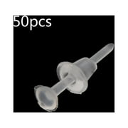 50 Pairs Plastic Clear Earrings for Sports Clear Ear Stud Work Invisible Earrings Retainers Pierced Ear Protector Earnut