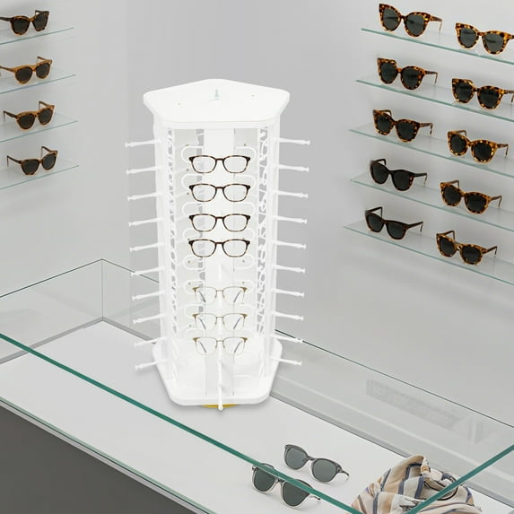 50 Pairs Rotating Glasses Storage Display Stand Commercial Eyewear Display Rack for Placement in Commercial Places, Entrances, Retail Stores