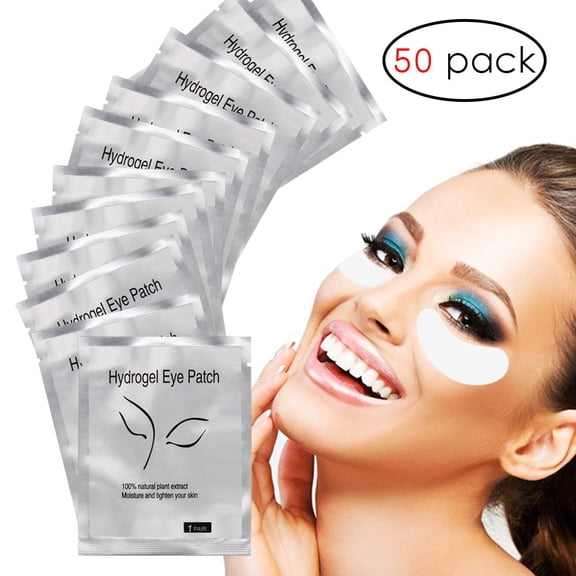 50 Pairs Set, Under Eye Pads, Lash Extension Eye Gel Patches for Eyelash Extension Eye Beauty Tool (50p)