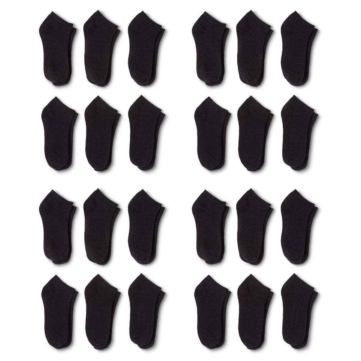 50 Pairs Womens No Show Ankle Socks Polyester Spandex Bulk Pack Wholesale