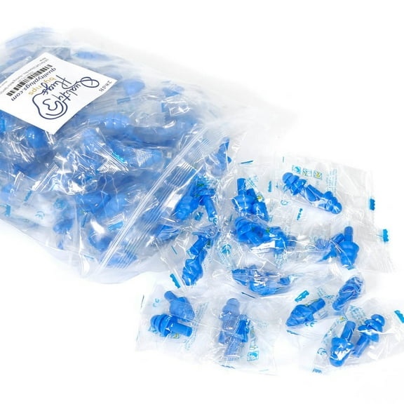 50 Pairs of Cordless Reusable Ear Plugs - Bulk Ear Protection for Swimming & Loud Activities - 25dB