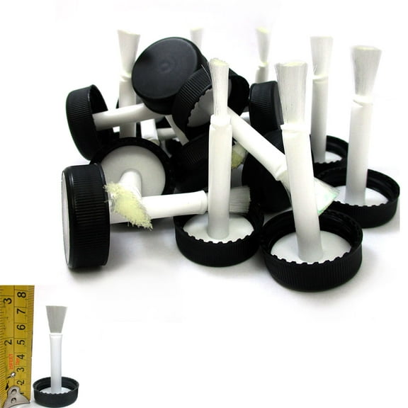 50 Pc Paint Glue Brush Touch Up Screw On Cap Bristle Disposable Applicator Art