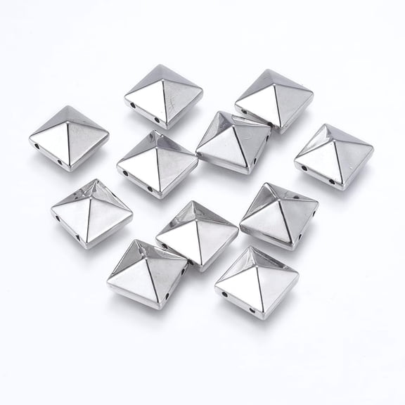 50 Pc Square Shape Multi-Strand Links CCB Plastic Multi-Strand Links Faceted Link Charms Jewelry Pendant Charms Linking Connectors Charm for DIY Dangle Earrings Bracelets Jewelry Making Findings Gray