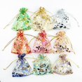 thumbnail image 1 of 50 Pc/lot 9x12CM Multi Christmas Bags Wedding Drawable Organza Voile Gift Packaging Bags Pouches Bags, 1 of 3