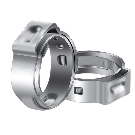 50 Pcs 1 inch PEX Cinch Clamps, Stainless Steel Cinch Crimp Rings Pinch Clamps for PEX Tubing Pipe Fitting Connections
