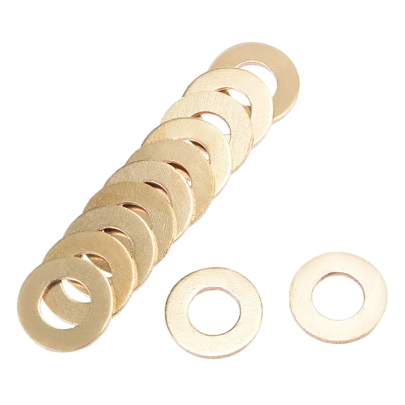 50 Pcs 10.5mm x 20mm x 1.5mm Copper Flat Washer for Screw Bolt